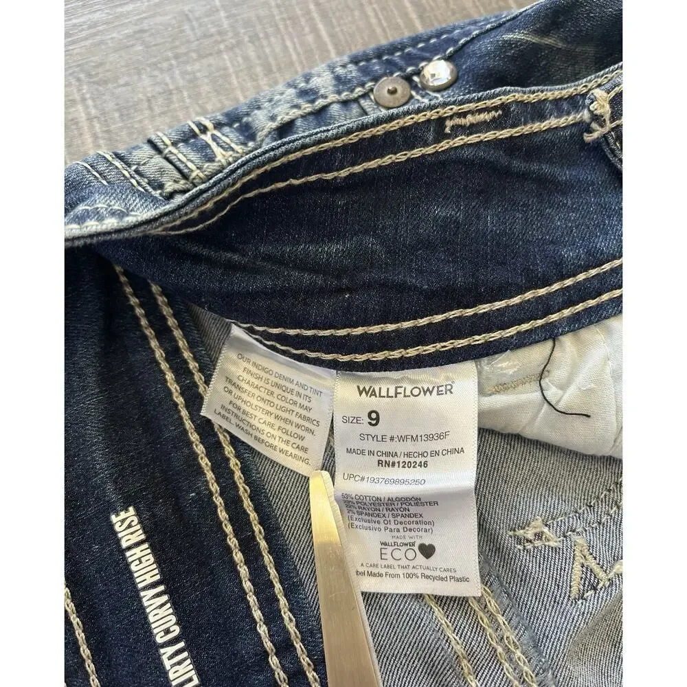Wallflower Bootcut Jeans Juniors Denim Flirty Curvy High Rise Flare Western Y2K